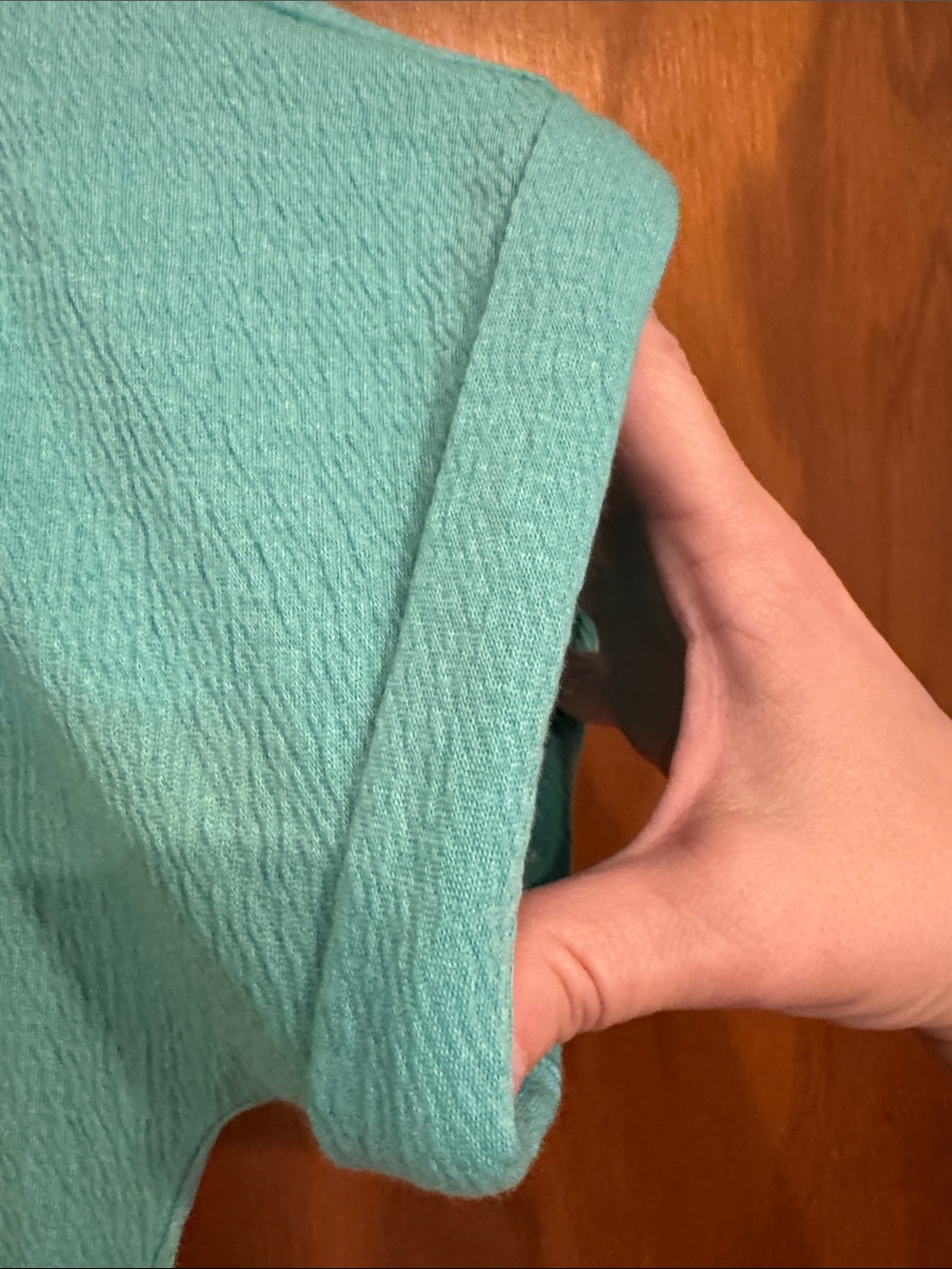 D&Co. aqua split-neck short sleeve blouse - Picture 6 of 6